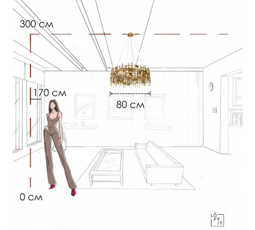 Подвесной светильник Loft it Escama 10396/800C