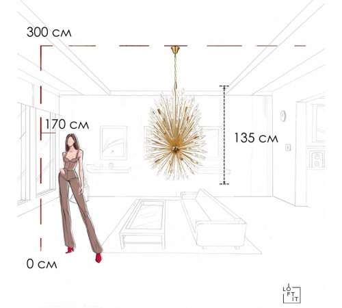 Подвесная люстра Loft it Splash 10418/12