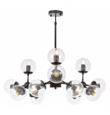 Люстра на штанге LUMINA DECO Zodiak LDP 160-12 BK+PR