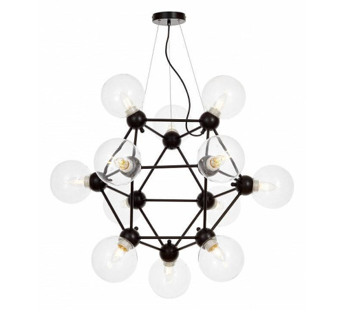 Подвесная люстра LUMINA DECO Zodiak LDP 160N-12 BK+PR