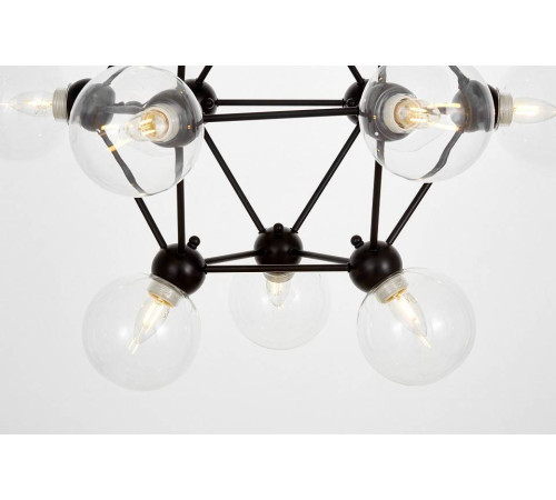 Подвесная люстра LUMINA DECO Zodiak LDP 160N-12 BK+PR