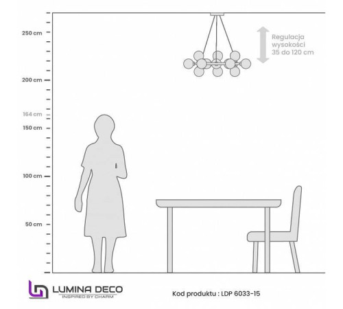 Подвесная люстра LUMINA DECO MARSIADA LDP 6033-25 FGD