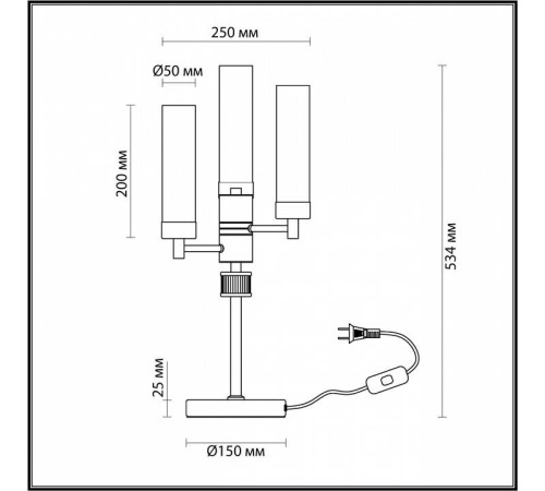 Настольная лампа декоративная Lumion Kamilla 5275/3T