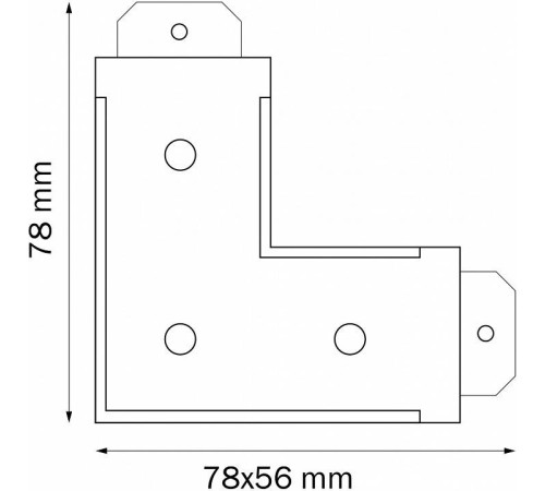 Соединитель угловой внутренний для треков Lightstar Barra 505127