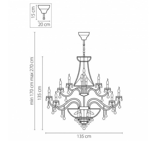 Подвесная люстра Osgona Classic 700514