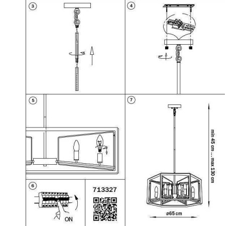 Люстра на штанге Lightstar Regolo 713327