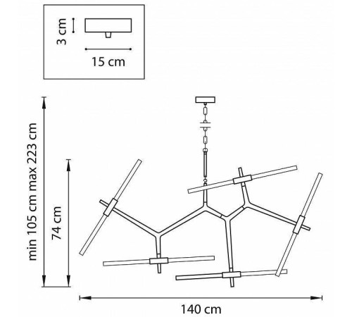 Подвесная люстра Lightstar Struttura 742107