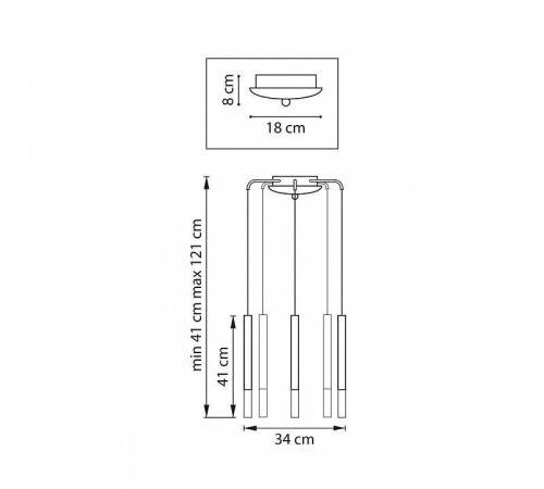 Подвесная люстра Lightstar Tubo L5T747143