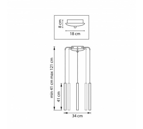 Подвесная люстра Lightstar Tubo L5T747233