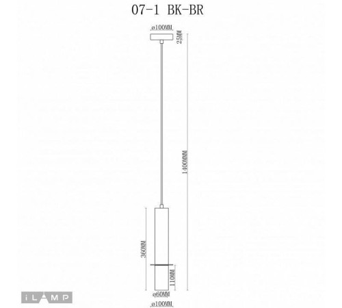 Подвесной светильник iLamp Lofty 10705-1 BK-BR