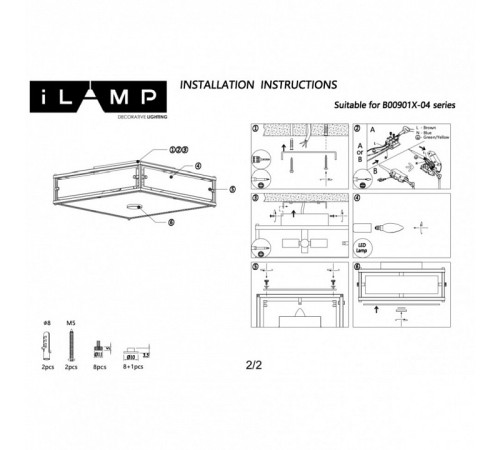 Подвесной светильник iLamp DICE 901X-4 CR