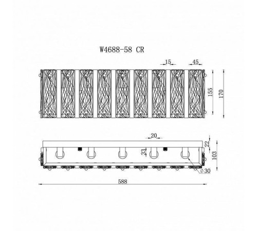 Накладной светильник iLamp Panorama W4688-58 CR