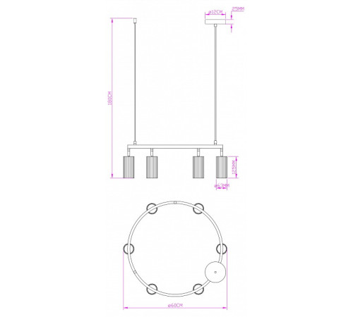 Подвесная люстра Moderli Cora V11603-6P
