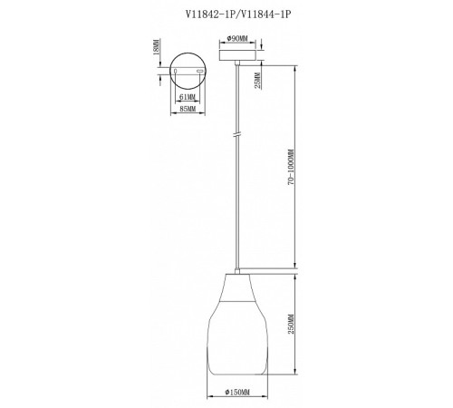 Подвесной светильник Moderli Adalina V11844-1P