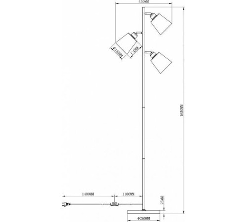 Торшер Moderli Floor V3051-3F