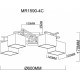 Потолочная люстра MyFar Bona 4 лампы MR1590-4C