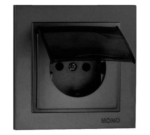 Розетка с заземлением с крышкой Mono Electric Despina 102-202021-118