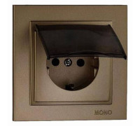 Розетка с заземлением с крышкой Mono Electric Despina 102-232321-118