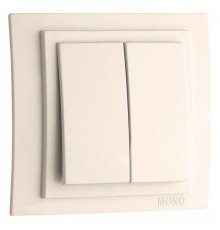 Выключатель двухклавишный Mono Electric Larissa 103-010125-102