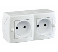 Блок с розетками без заземления Mono Electric Octans IP20 104-010106-121