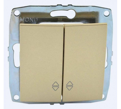 Выключатель проходной двухклавишный без рамки Mono Electric Despina / Larissa 500-002223-111