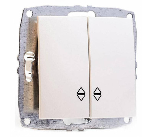 Выключатель проходной двухклавишный без рамки Mono Electric Despina / Larissa 500-002523-111