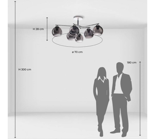 Люстра на штанге De City Вита 220013906