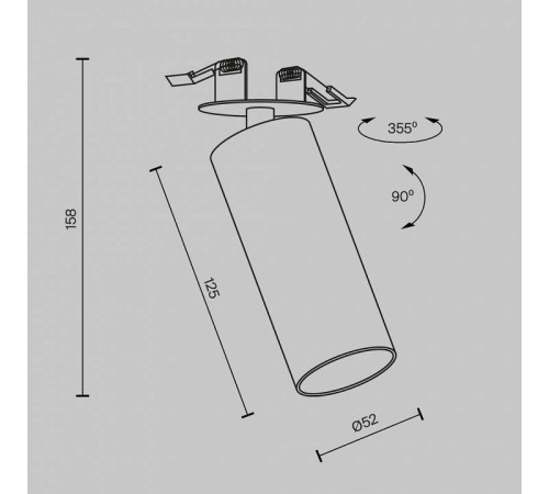 Встраиваемый светильник на штанге Maytoni FOCUS LED C053CL-L12W2.7K-W-W