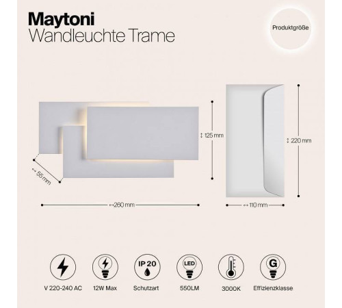 Накладной светильник Maytoni Trame C804WL-L12W