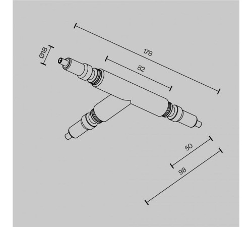 Соединитель T-образный для модульных светильников Maytoni Accessories for system Axity CA007TC-BS
