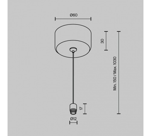Токопровод концевой Maytoni CA029SW-L1000-B