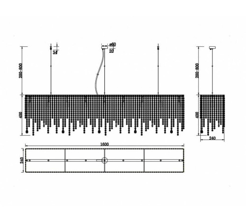 Подвесной светильник Maytoni Empress 9 ламп хром DIA002PL-09CH