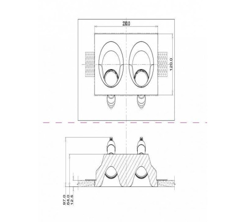 Встраиваемый светильник Maytoni Gyps Modern DL002-1-02-W