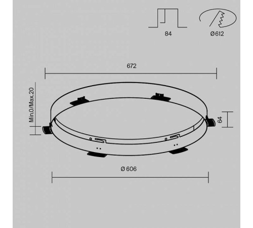 Набор креплений для встраивания светильника Maytoni Accessories DLA032-TRS90-W