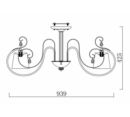 Люстра на штанге Freya Simone FR2020-CL-07-CH