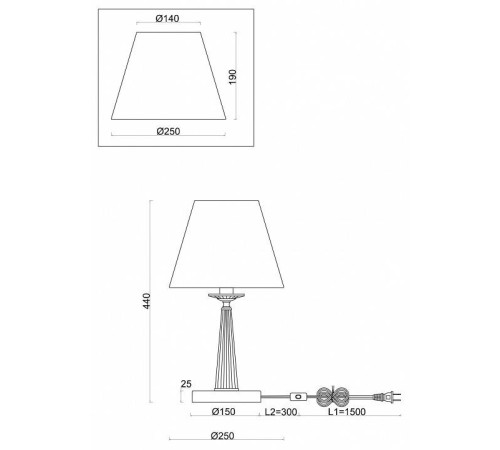 Настольная лампа декоративная Freya Osborn FR2027TL-01BS