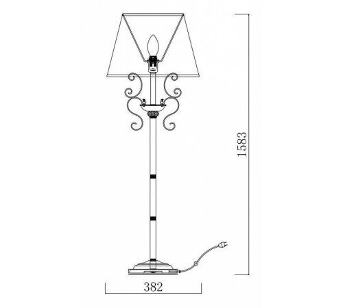 Торшер Freya Driana FR2405-FL-01-BZ