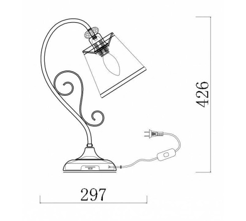 Настольная лампа декоративная Freya Driana FR2405-TL-01-BZ