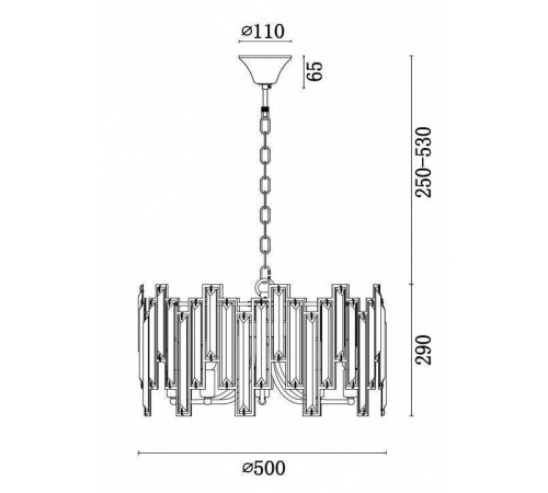 Подвесной светильник Freya Megan 5 ламп FR5085PL-05CH