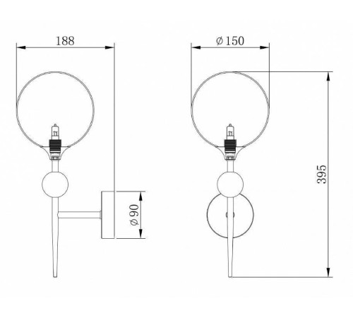 Бра Freya Maddison FR5115WL-01BZ