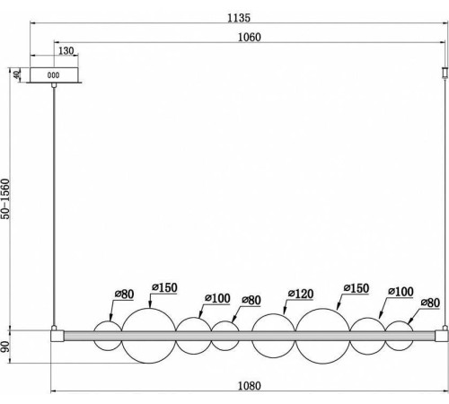 Подвесной светильник Freya Glaze FR5396PL-L13BS