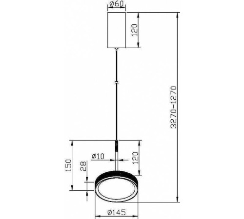 Подвесной светильник Maytoni Halo 15 Вт MOD041PL-L15TR3K
