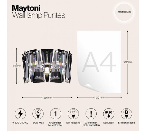 Бра Maytoni Puntes MOD043WL-01CH