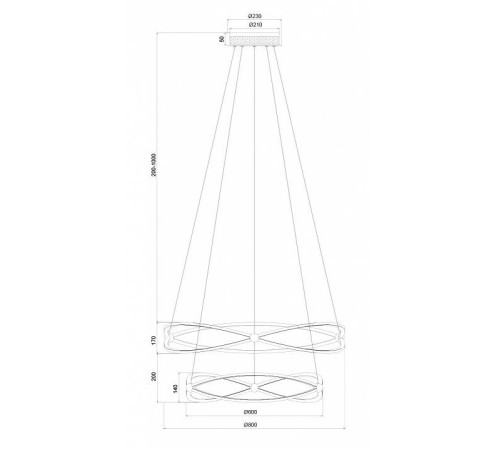 Подвесной светильник Maytoni Weave LED 103 Вт 3000K MOD062PL-L103CH3K