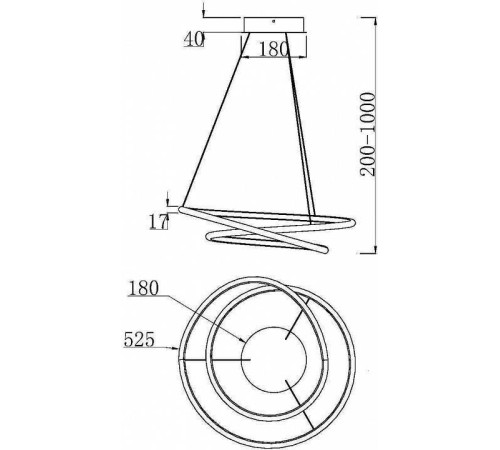 Подвесной светильник Maytoni Halo MOD100PL-L47BSK1