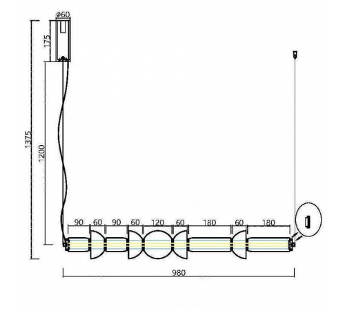 Подвесной светильник Maytoni Cosmo MOD210PL-L39B3K