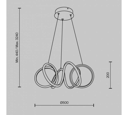 Подвесной светильник Maytoni Curve MOD241PL-L60BK