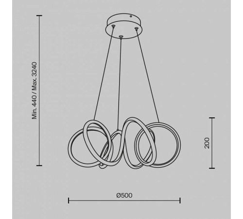 Подвесной светильник Maytoni Curve MOD241PL-L60BSK