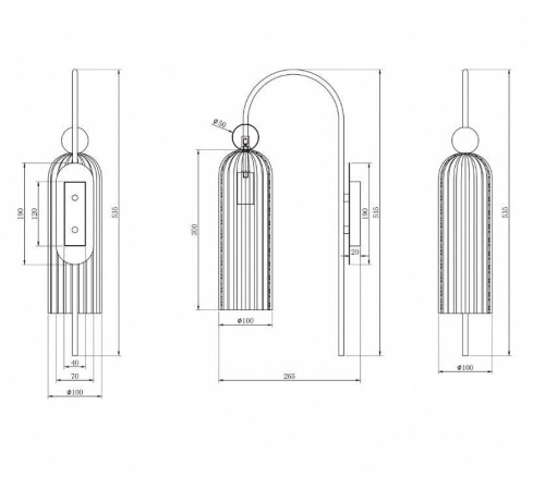 Бра Maytoni Antic MOD302WL-01CG