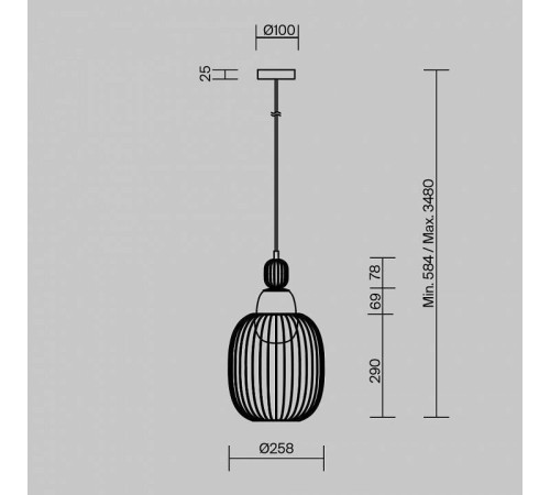 Подвесной светильник Maytoni Levitation MOD376PL-01G1